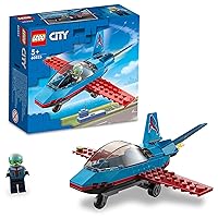 LEGO® City Stunt Plane 60323 Building Kit; Fun Toy Jet Playset for Kids Aged 5