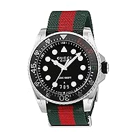 Gucci Swiss Quartz Stainless Steel and Nylon Dress Multi-Color Men's Watch(Model: YA136209)