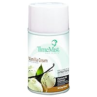 TimeMist Premium Metered Air Freshener Refills - Vanilla Cream - 7.1 oz (Case of 12) - 1042737 - Lasts Up To 30 Days and Neutralizes Tough Odors