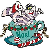 Disney Paris Oversized Trading Pins Alice in Wonderland 2020 Christmas Teacups - Mad Hatter, Alice, Cheshire Cat - Large Official Exclusive Limited Edition Limited to 700 Made lot