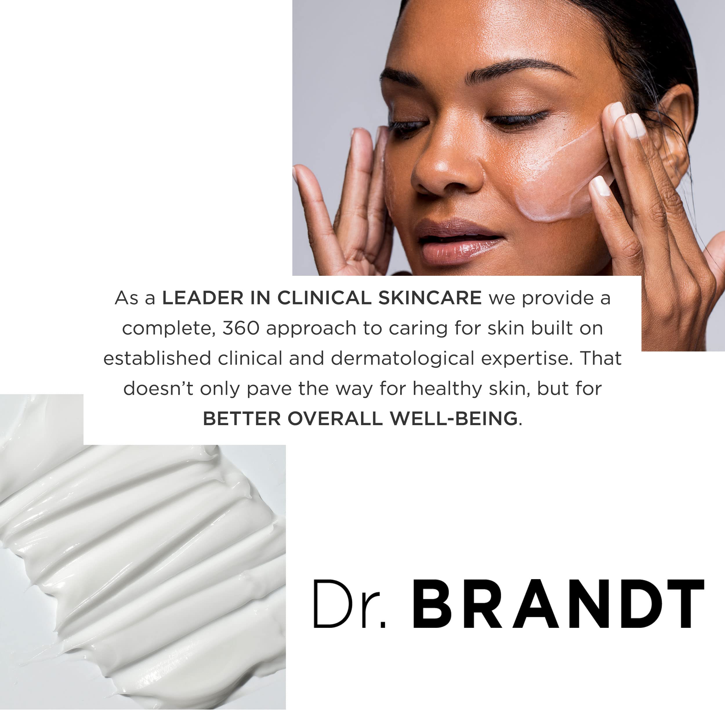 Dr. Brandt Cleanser. Pores No More Pore Purifying Cleanser. Non-Drying, Pore-Refining Cleaner with Salicylic Acid and Tea Tree Oil. Dissolves Impurities, Eliminates Excess Oil and Residue, 3.5 fl oz.