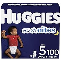 Huggies Overnites Diapers, Size 5