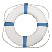 TAYLOR MADE PRODUCTS Decorative Life Ring, White with Blue Stripes, 25