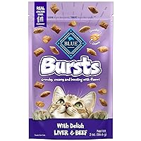 Blue Buffalo Bursts Crunchy Cat Treats, Chicken Liver and Beef 2-oz Bag (6 Pack)