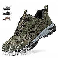 ulogu Waterproof Steel Toe Shoes for Men Comfy Lightweight Non Slip Safety Work Sneakers 6-Month Warranty