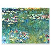 Claude Monet Canvas Wall Art,Water Lilies Painting Prints,Monet Artwork Poster,Flower Pictures Wall Decor for Bedroom Living Room Bathroom Unframed,Gift for Women (Water Lilies,12x16in/30x40cm)
