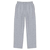 Hanes Boys Ecosmart Open Leg Sweatpants, Midweight Fleece Pants With Pockets