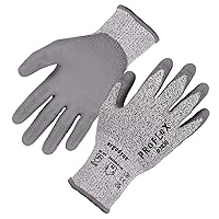 unisex adult Cut-resistant - A3, 13g ANSI A3 PU Coated CR Gloves, Gray, Large US