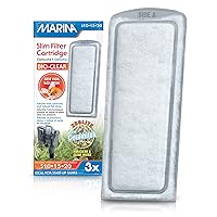 Marina Bio Clear Ceramic Replacement Cartridge for Slim Filters, 3 Pack – Optimal Filtration for a Healthy Aquarium,White