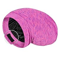 100% Mulberry Silk Lined Sleep Cap, Silk Bonnet Hair Wrap for Sleeping