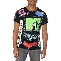 MTV Graffiti & Splatter Men's T-Shirt-The Real World, Spring Break, Unplugged