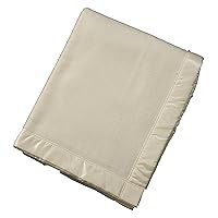Contessa 100-Percent Merino Wool Heirloom Blanket, Full/Queen, 90-Inch by 100-Inch, White