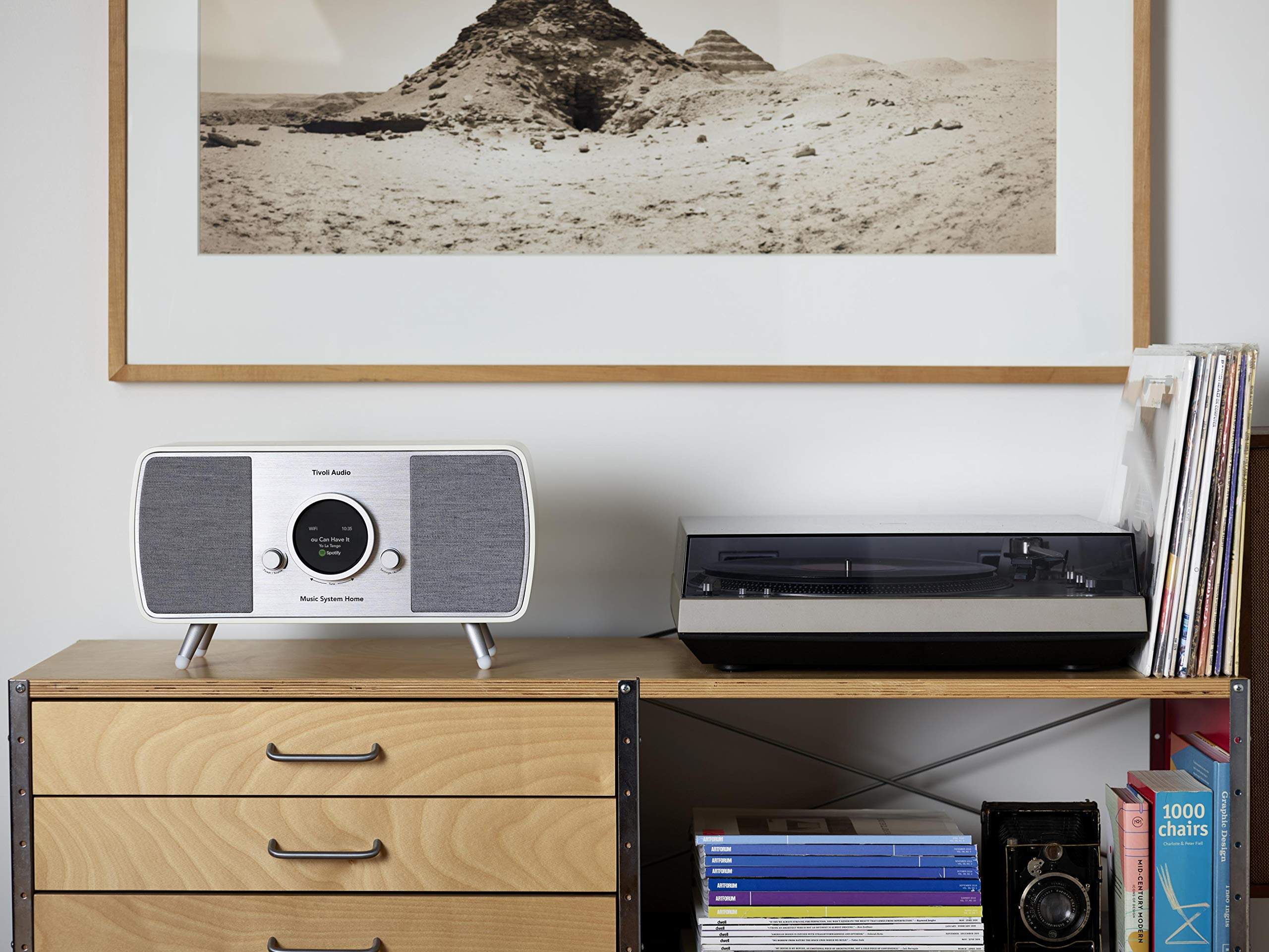 Tivoli Audio Music System Home Gen 2 Wi-Fi/AM/FM/Bluetooth Hi-Fi System (White/Grey)