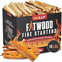 Fatwood Fire Starter Pack – Starter Wood for Fireplace – Small Wood Logs for Campfire Stove, Grilling & Cooking – Firewood Lighter Kindling Sticks – Firepit Burning (10 lb)