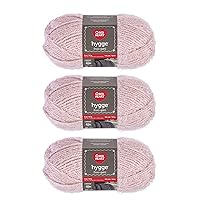 Red Heart Hygge Powder Yarn - 3 Pack of 141g/5oz - Acrylic Nylon Blend - 5 Bulky - 132 Yards - Knitting/Crochet