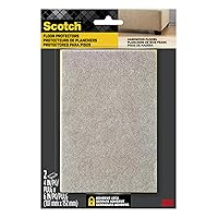 Scotch Felt Pads Beige, 2 Large Pads 4 x 6 in, Felt Furniture Pads for Protecting Hardwood Floors, Easy-to-apply, Self-Stick design, Reliable protection from nicks, dents and scratches (SP845-NA)