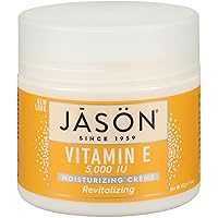 JASON Vitamin E 5,000 IU Moisturizing Crème, For Face and Body, 4 Fluid Ounces