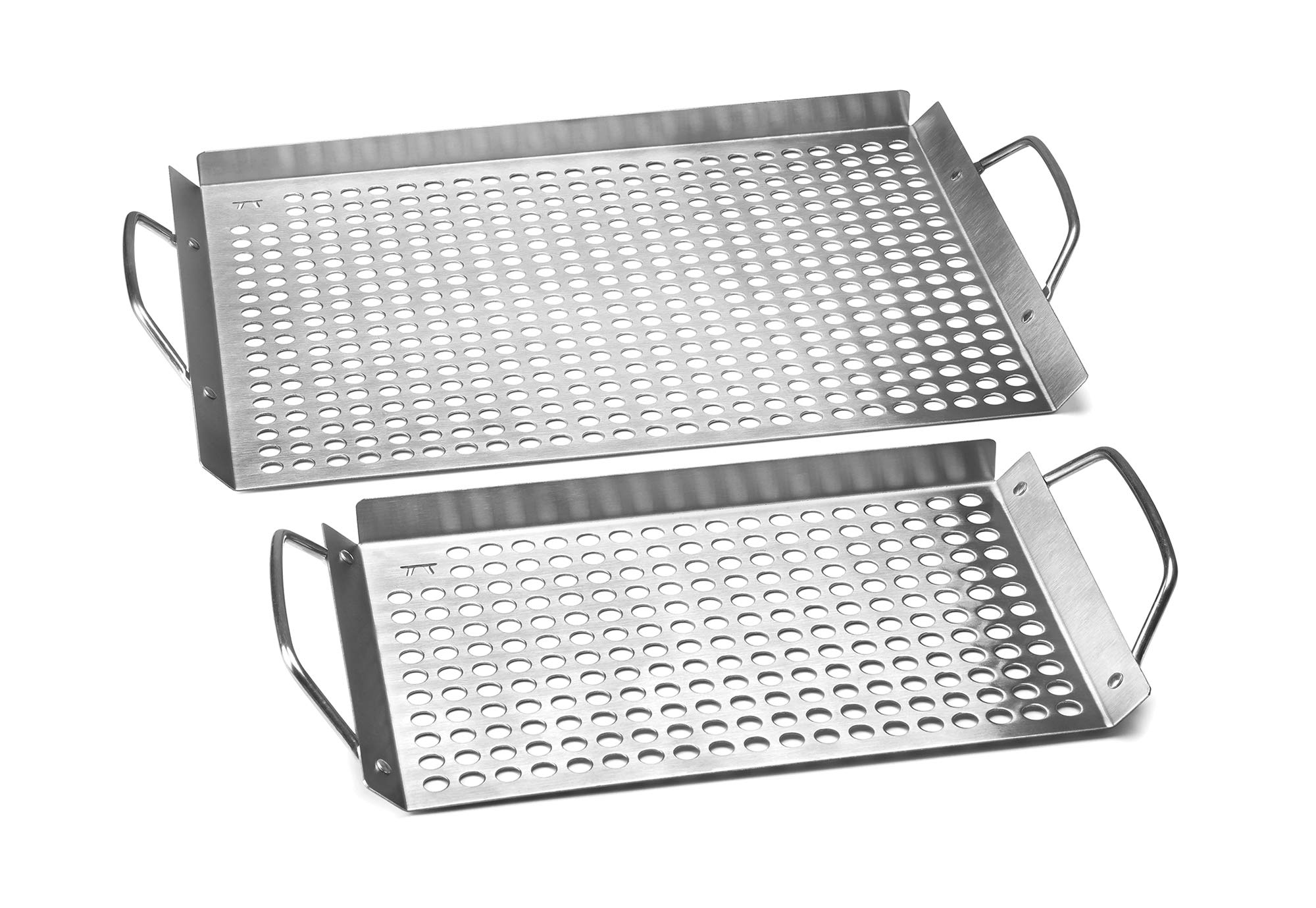 Outset 76630 Stainless Steel Grill Topper Grid, Set of 2, 11