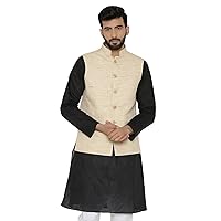 WINTAGE Men's Tailored Fit Party/Festive Indian Nehru Jacket Vest Waistcoat