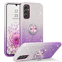 BENTOBEN Samsung Galaxy A54 5G Case, Case Samsung A54 Glitter Sparkly with Ring Holder Kickstand 360 Degree Rotation Magnetic Car Mount Slim Shockproof Protective Phone Case for Samsung A54 5G, Purple