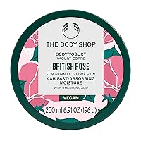 The Body Shop British Rose Body Yogurt, 48hr Moisturizer, 100% Vegan, 6.91 Fl.Oz