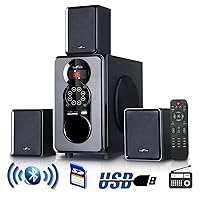 Befree Sound 3.1 Bluetooth Speaker System for Any PC or Home Entertainment with FM Radio, SD and Full Function Remote Control