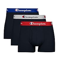Champion Men's Trunks, Every Day Comfort Stretch Cotton Moisture-Wicking Underwear, Multi-Pack