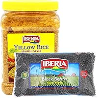 Iberia Black Beans (4 lb.) and Iberia Spanish Style Yellow Rice (3.4 lbs.) Bundle