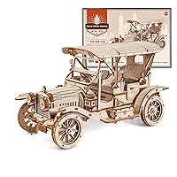 Wooden Puzzle for Adults, Vintage Car 3D Wooden Puzzle, Model Car Kits for Kids Ages 14+, Educational Brain Teaser, Gifts for Adults/Teen/Kids (Vintage Car)