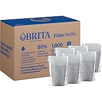 Brita Refillable Filter Refill Packs for Pitchers and Dispensers, 80% Less Plastic*, For Use with Reusable Refill Shell (Sold Separately), Lasts 2 Months, 6 Count