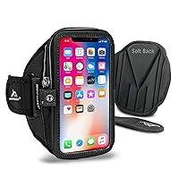 Armpocket Mega i-40 Arm Band, Phone Exercise Holder, Phone Armband for iPhone 12/13/14, 12/13/14 Pro, Galaxy S22+, Note 10, Pixel 7, & Devices w/Case Up to 6.5-Inch, 7 to 11-inch Black Small Strap