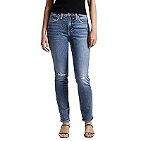 Silver Jeans Co. Women's Most Wanted Mid Rise Straight Leg Jeans