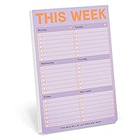 1-Count Knock Knock This Week Pads, To Do List Notepads, 6 x 9-inches each (Pastel)