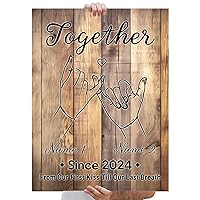 Zhamlixes Store Personalized Couple Holding Hands Funny Quote Annoying Each Other Poster/Canvas 1.5 in frame, posters for couples, couple canvas (Style 04)