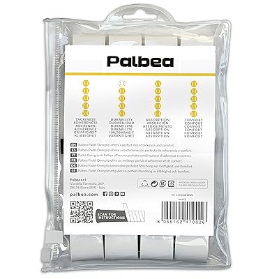  Palbea Padel Overgrip - Packs of 12 - Padel Tennis Racket Grip  Tape - Extra Grip & High Sweat Absorption - Non-Slip & Soft Touch - Precut Padel  Grip 