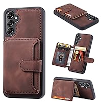 Smartphone Flip Cases For Samsung Galaxy A34 5G Case Wallet, Vintage PU Leather Magnetic Flip TPU Bumper Drop Protective Covers for Samsung Galaxy A34 5G Wallet Case for Women and Men Flip Cases (Col