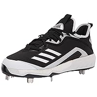 adidas Men's EG6488 Baseball Shoe, Black/White/Silver, 7.5