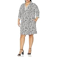 Foxcroft Women's Angel 3/4 Sleeve Retro Line Jersey Dress