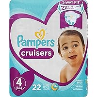 PAMPERS CRUISERS STAGE 4 DISPOSABLE DIAPERS LARGE BOY OR GIRL ADHESIVE TABS 22 CT - 0037000751861