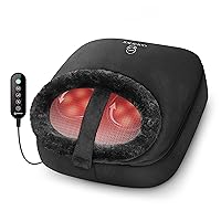 Foot Massager with Heat, Electric Foot Warmer for Women,Men Gifts, Shiatsu Feet Massager Machine for Plantar Fasciitis,Neuropathy, 2-in-1 Foot & Back Massager, Foot Heater Fits up to 12”