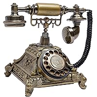 Sangyn Antique Phone European Style Vintage Telephone Retro Landline Telephones Decor Old Fashioned Phones for Home Office Hotel Decoration