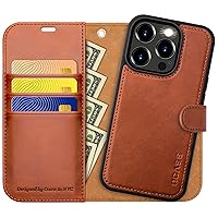 OCASE for iPhone 15 Pro Max Case Detachable Wallet Case with Card Holder, [2 in 1] PU Leather Flip Folio Case with RFID Blocking Stand Shockproof Phone Cover 6.7 Inch, Brown