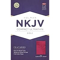 NKJV Compact Ultrathin Bible, Pink LeatherTouch, Indexed