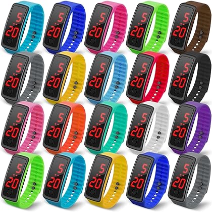 20 Pack Silicone LED Watch Kids Unisex LED Wrist Watch Student Electronic Party Favor Watches for Kids Watches Creative Touch Screen Watch Birthday Party Return Gifts