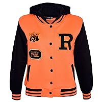 Baseball Hooded R Fashion FOX Jacket - B.B Jacket New Fox Neon Orange 5-6