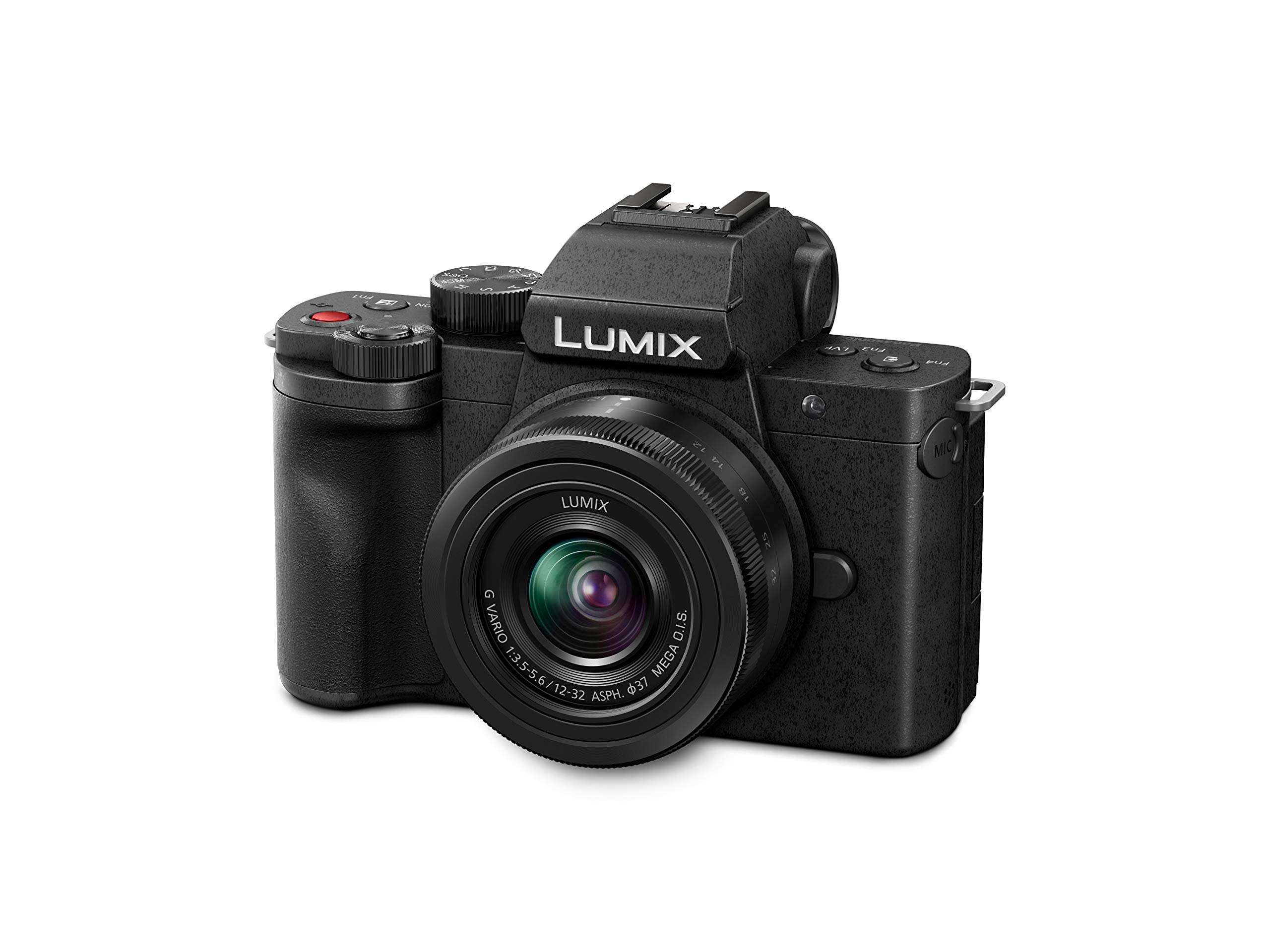 Panasonic LUMIX G100 4k Mirrorless Camera for Photo and Video, Built-in Microphone with Tracking, Micro Four Thirds Interchangeable Lens System, 12-32mm Lens, 5-Axis Hybrid I.S., DC-G100KK (Black)