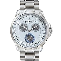 PICONO Royal Eunice Multi Dial Water Resistant Analog Quartz Watch - No. 1801 (Silver/White)