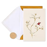 Papyrus Blank Card (Red Hummingbird)