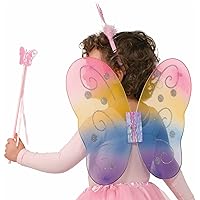 Forum Child Fairy Set with Wings/Wand/Headband (3 Piece), Rainbow