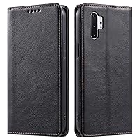 Smartphone Flip Cases Compatible with Samsung Galaxy Note 10 Plus Wallet Case With Card Holder Magnetic Phone Case Shockproof Cover Leather Protective Flip Cover-Credit Card Holder-Kickstand Book Foli
